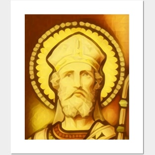 Anselm of Canterbury Golden Portrait | Anselm of Canterbury Artwork 8 Posters and Art